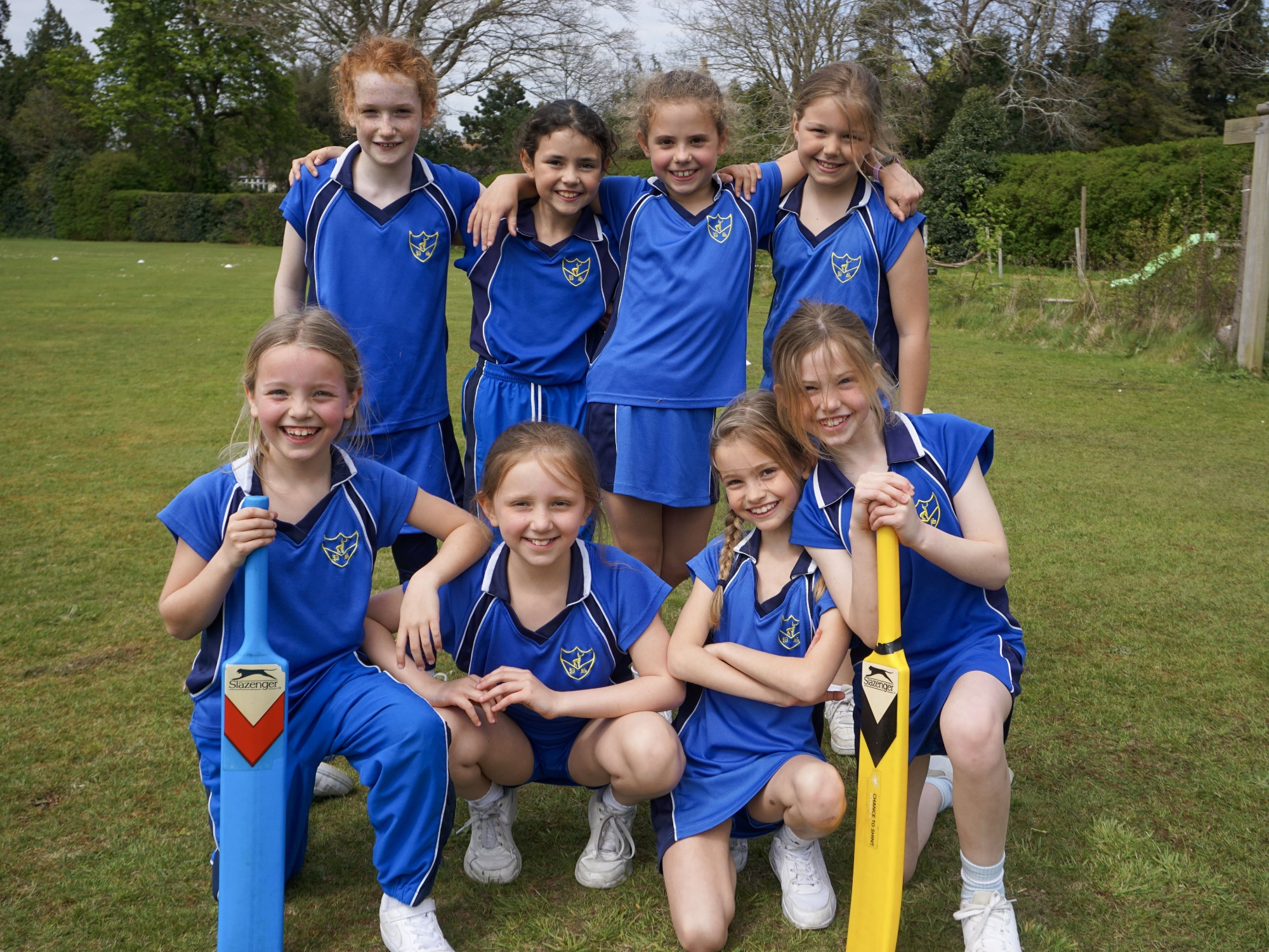 Children playing Cricket at Park School